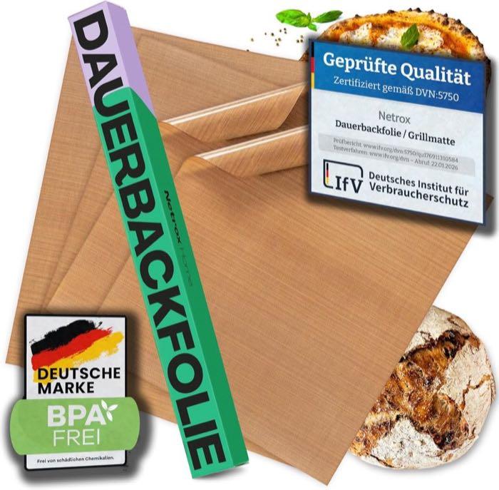 Netrox Dauerbackfolie 4er 42 × 36 cm