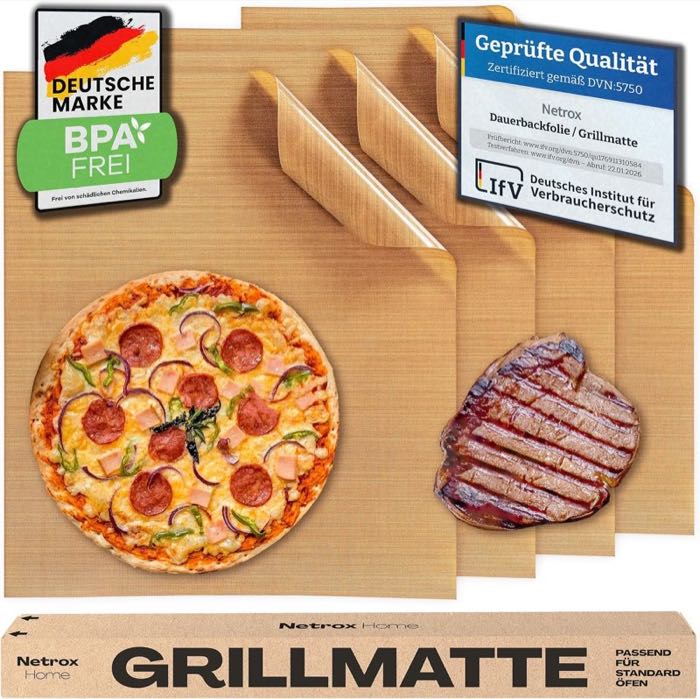 Netrox Grillmatte 4er 42 × 36 cm