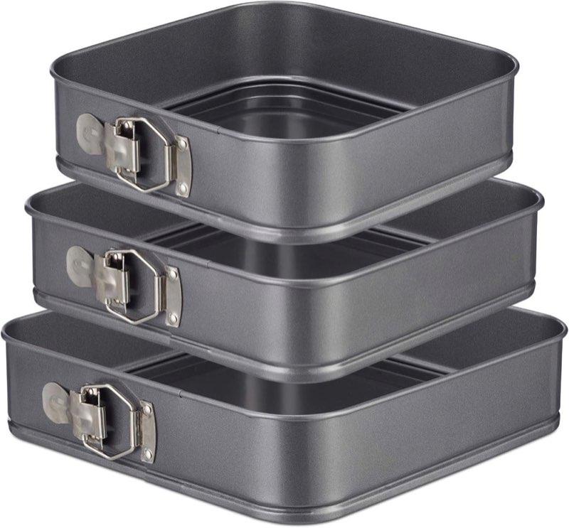 Relaxdays Springform 3er-Set 24/26/28 cm