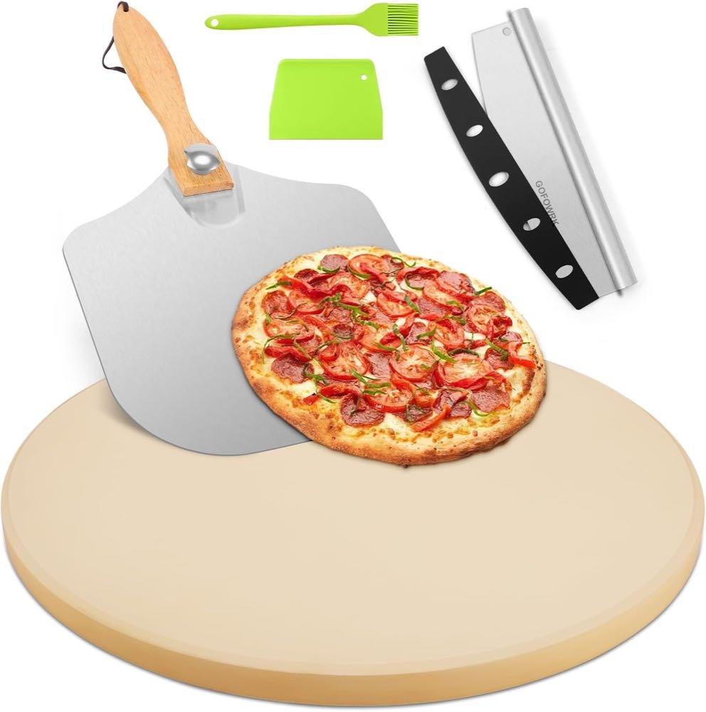GOFOWRK Pizzastein Ø 38 cm Set