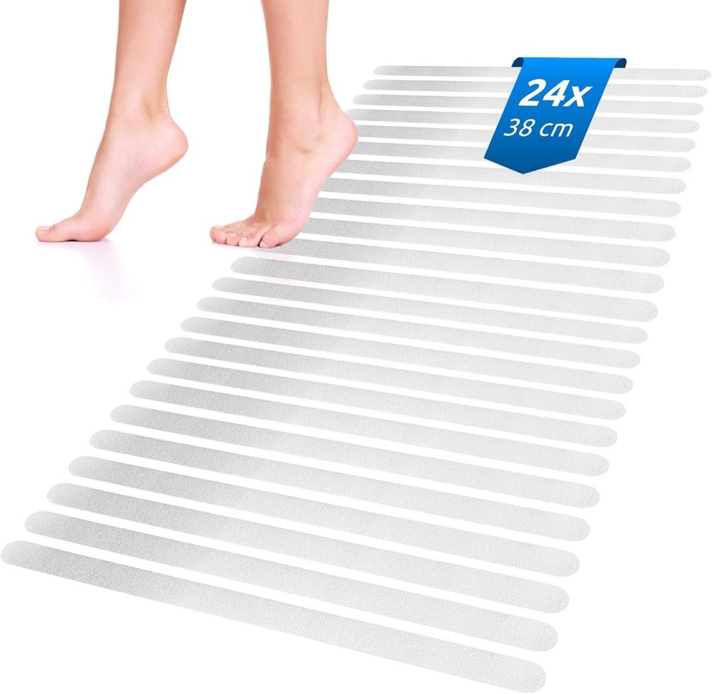 ECENCE Anti-Rutsch-Streifen transparent, 12er Set