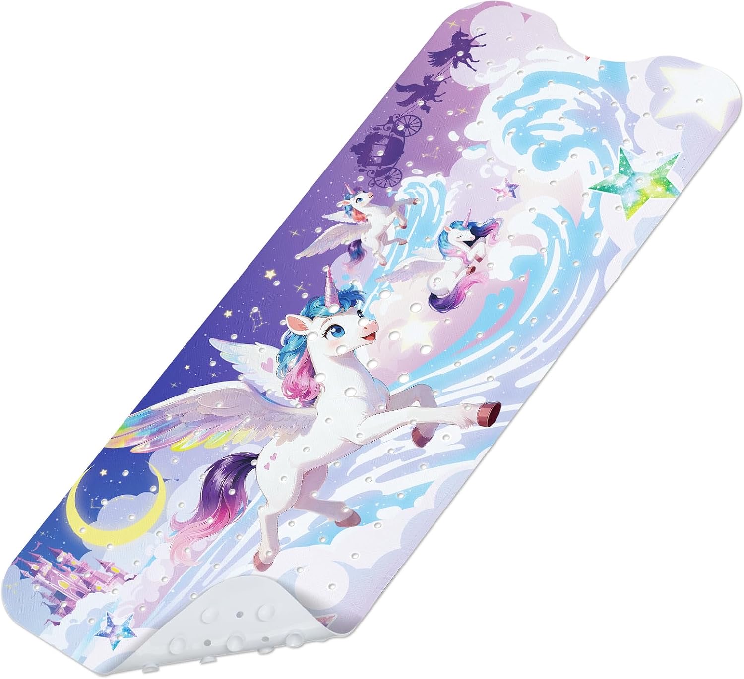 omedecal Badewannenmatte Kinder, Einhorn, 100 × 40 cm