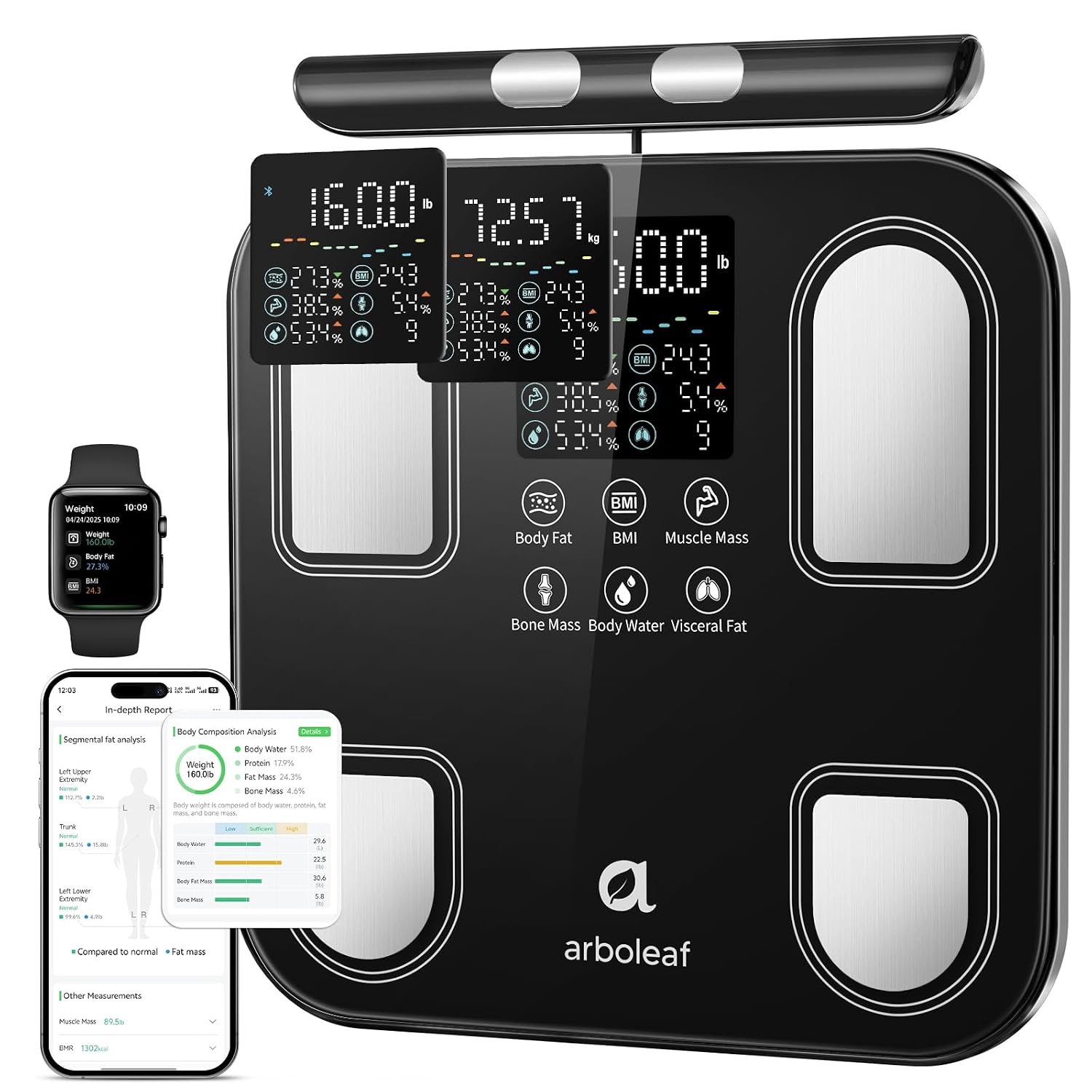 arboleaf CS10O Körperanalysewaage