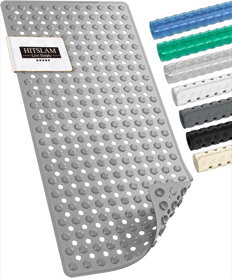 HITSLAM Badewannenmatte rutschfest 89×40 cm, grau