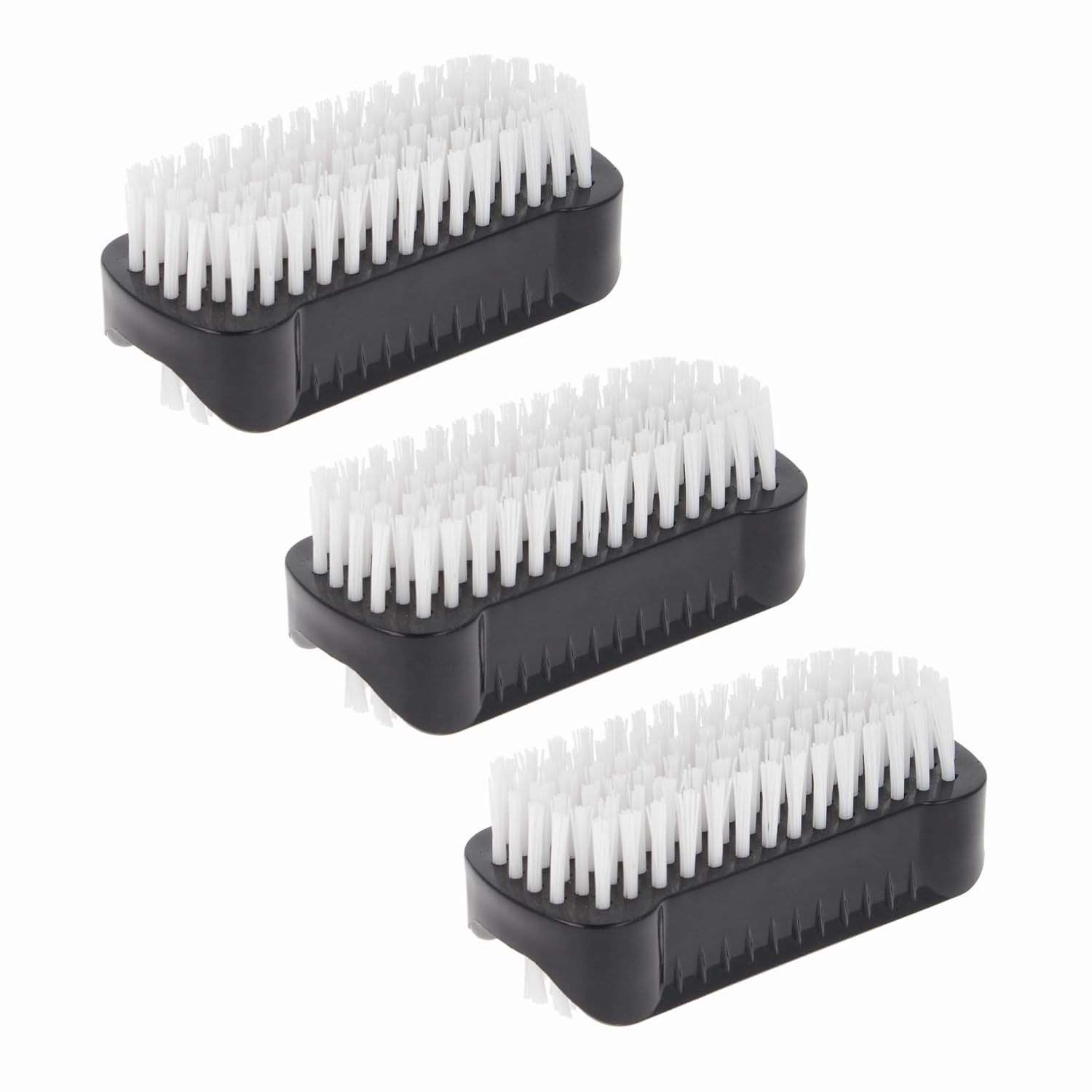PARSA Beauty Nagelbürste 3er-Set Schwarz, Handbürste doppelseitig
