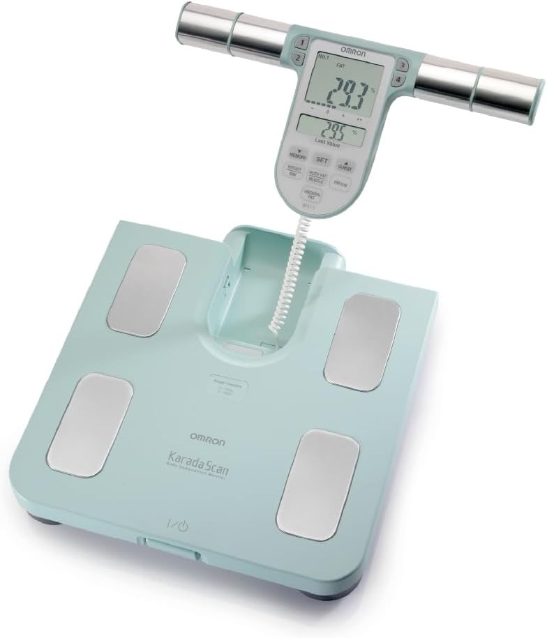 OMRON BF511 Personenwaage mit Körperfett und Muskelmasse – Testsieger Omron-Waage