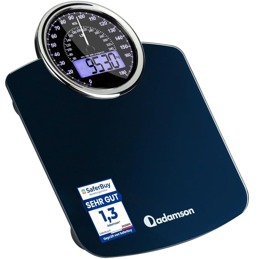 Adamson Hybrid Personenwaage, blau