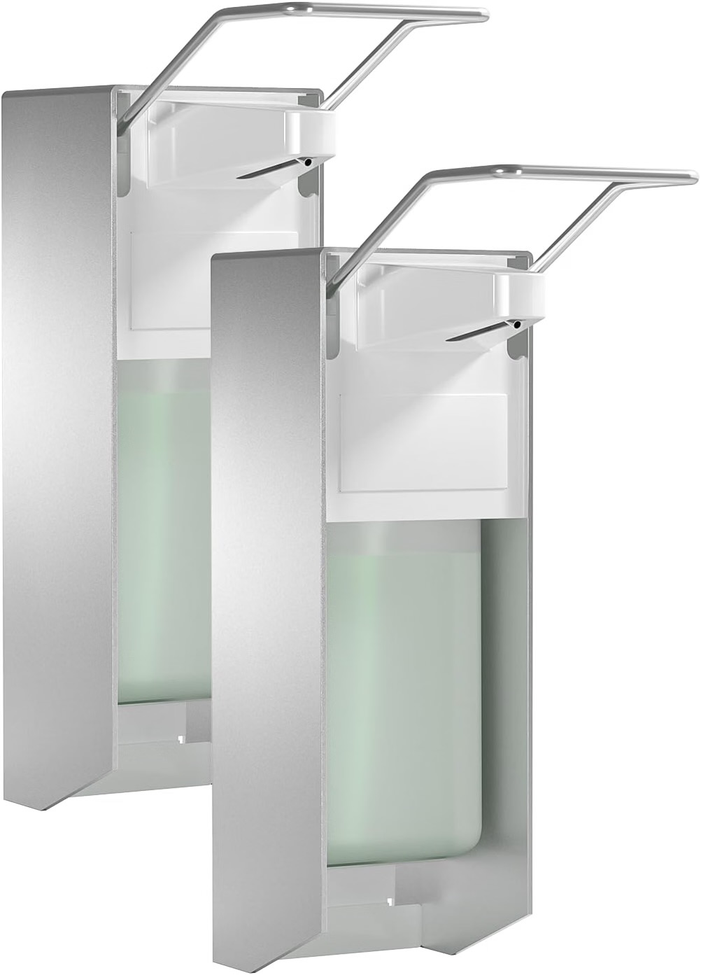 Eurospender,Seifenspender,1000Ml,2er Set,Aluminium,Weiß
