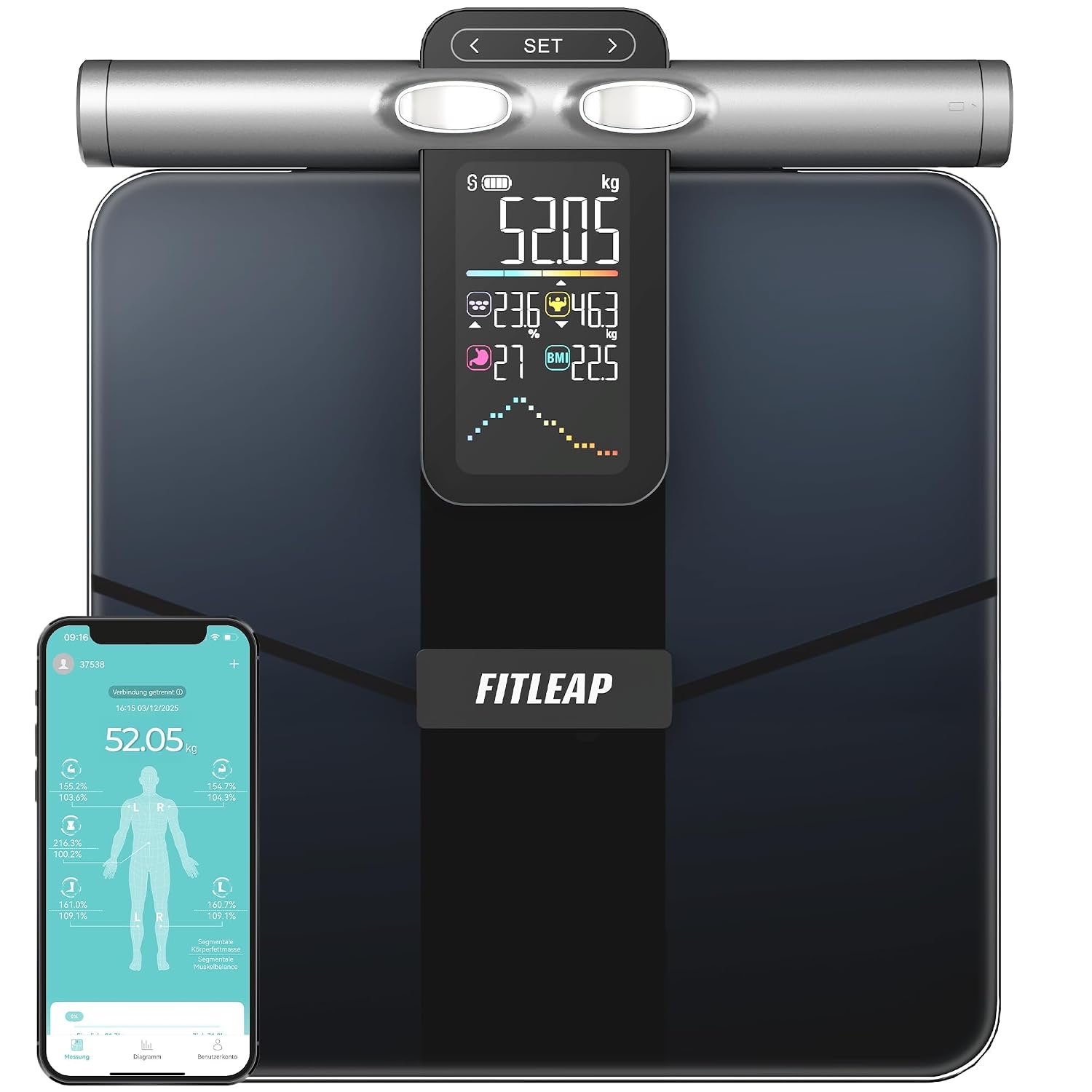 Fitleap Körperfettwaage mit Griff