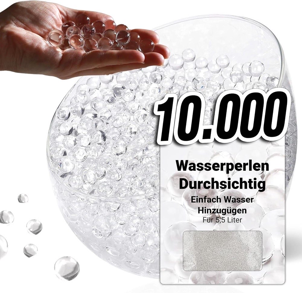 – Wasserperlen durchsichtig, ca. 10.000 Stück