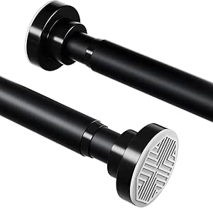 FeinKulturia Duschvorhangstange 70–195 cm Schwarz