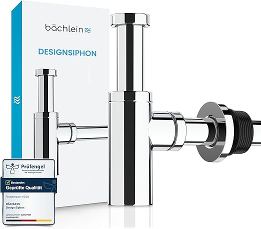Bächlein Premium-Design-Siphon Edelstahl 304 + Messing – Testsieger in Siphon