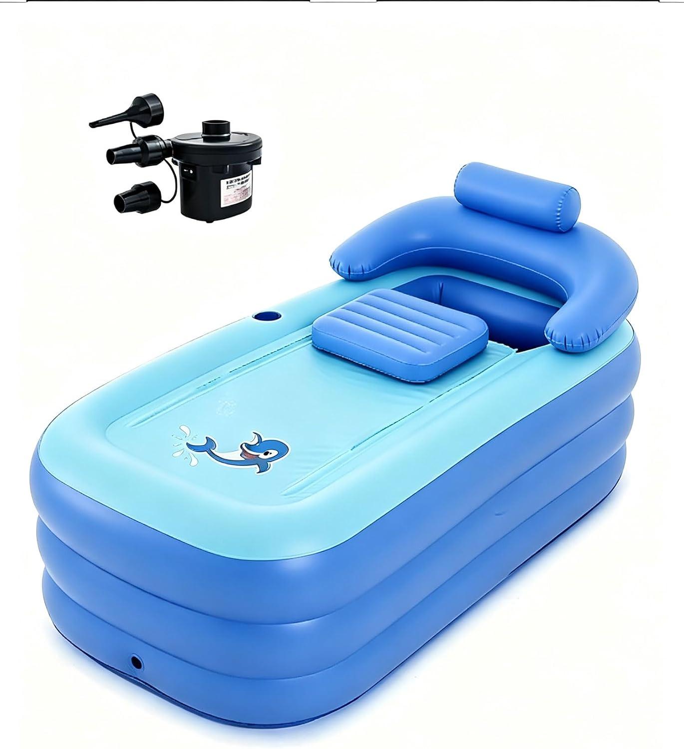 Aufblasbare 3-Kammer-Badewanne mit Elektropumpe