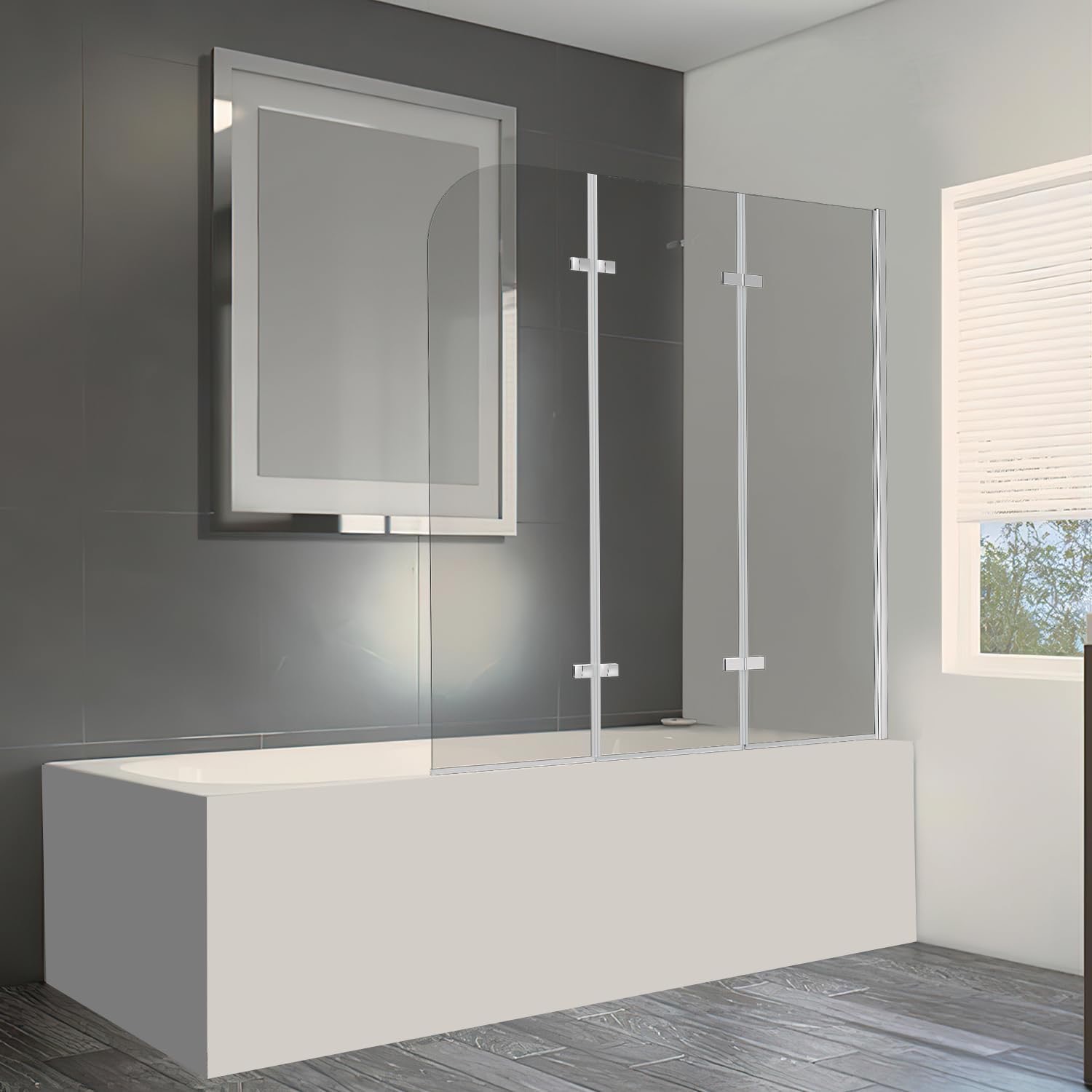 Peviasot 120 x 140 cm Faltwand 3-teilig