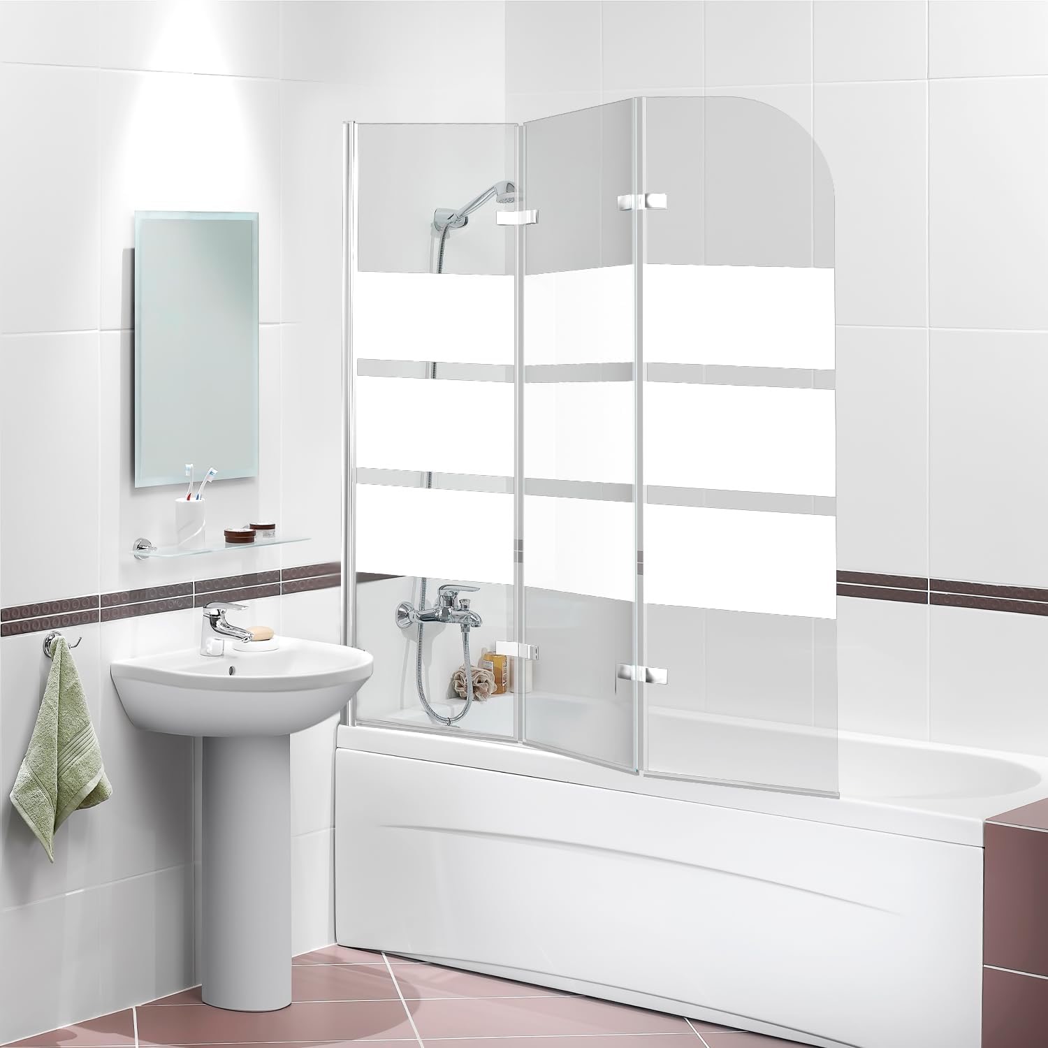 Peviasot 120 x 140 cm Faltwand 3-teilig