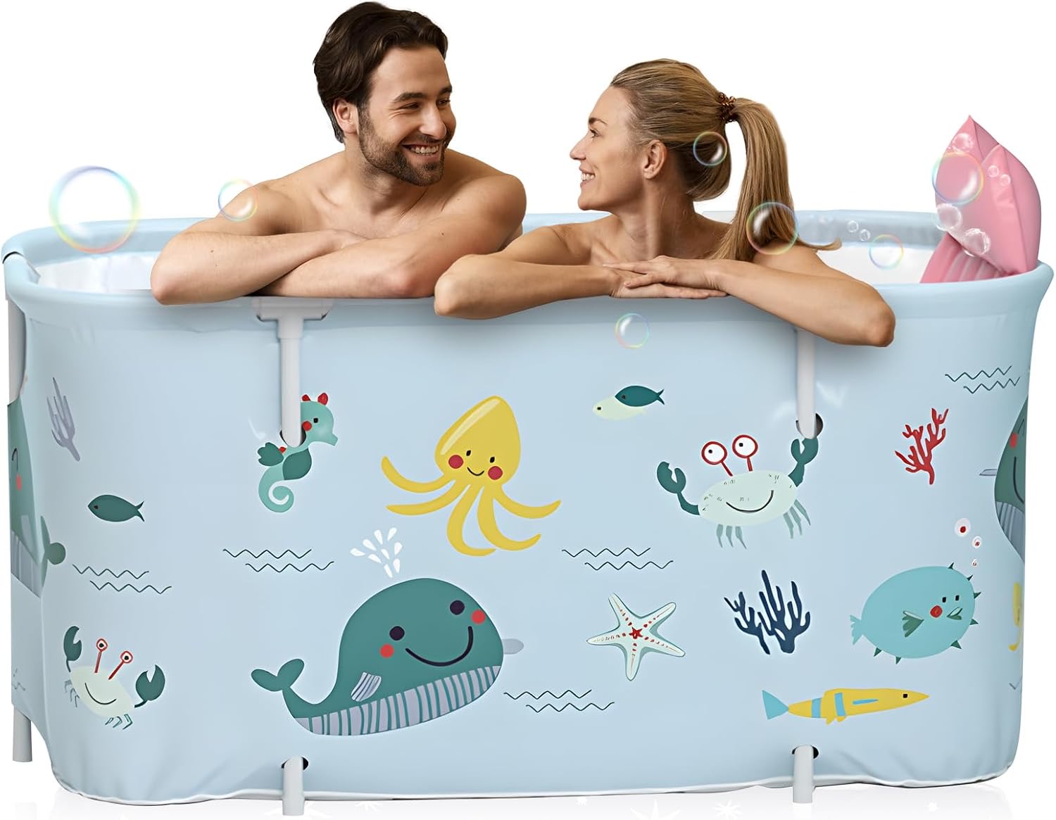 Warmiehomy Tragbare Faltbare Badewanne 140 cm