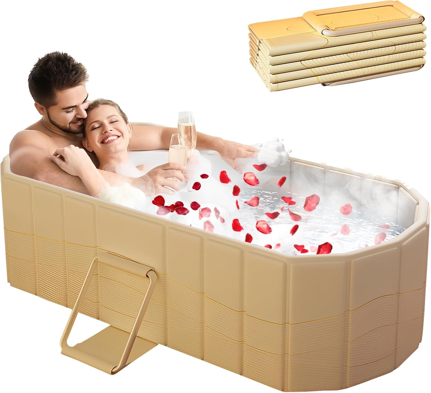JAOGAUS Doppel Faltbare Badewanne 150 cm