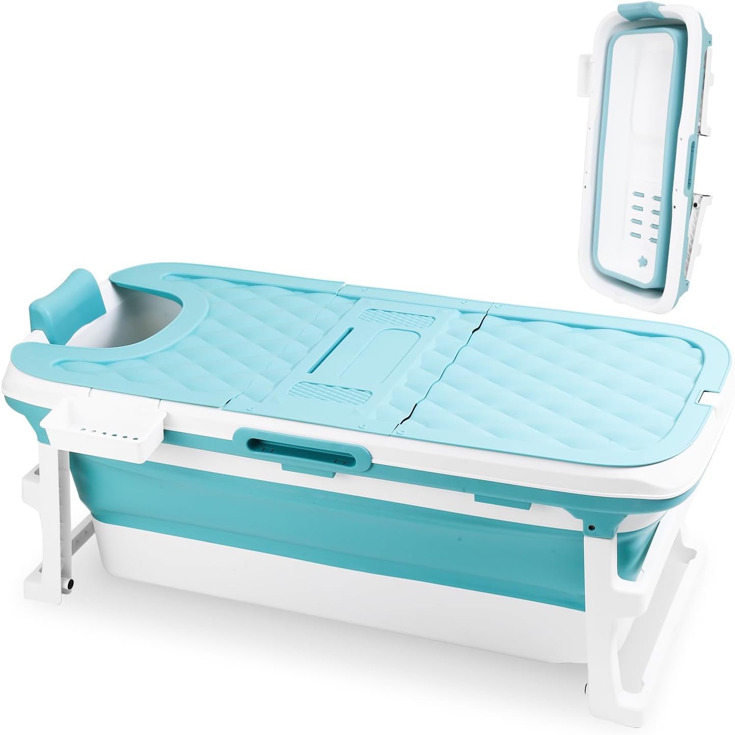 Vkechh Klappbare Mobile Badewanne 132×60×50 cm