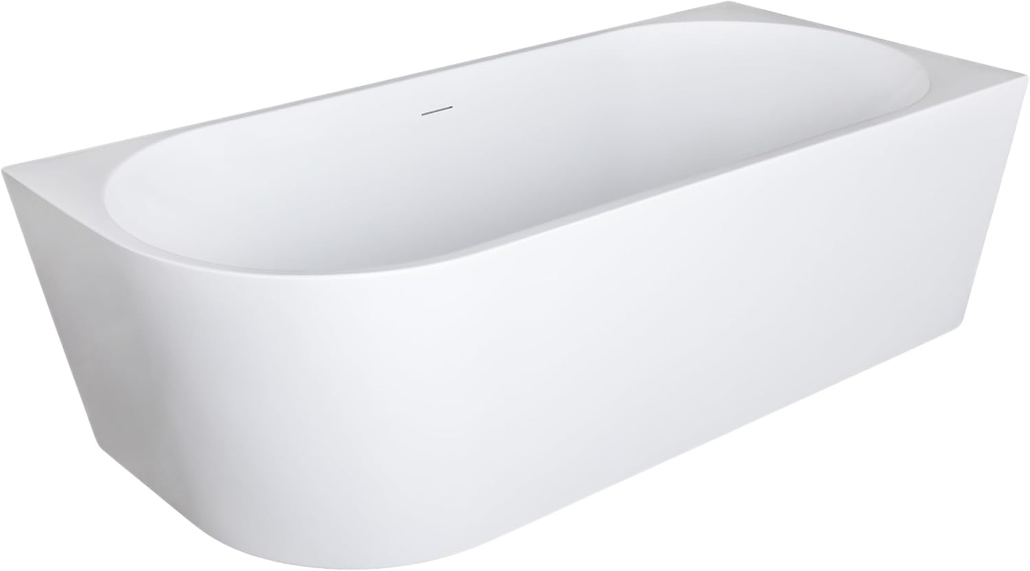 Aloni Halbfreistehende Eckbadewanne 180 x 80 cm rechts, Weiß
