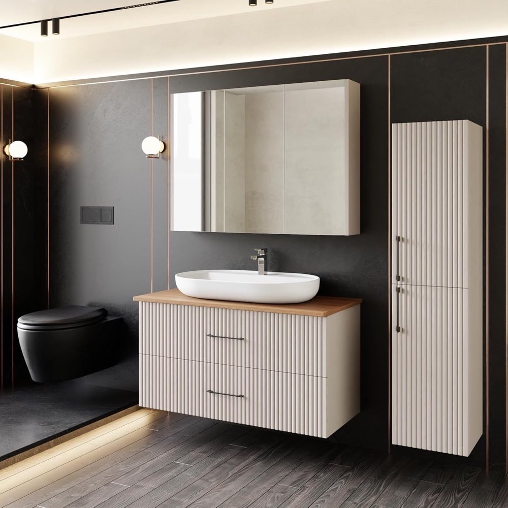 KAREN banyo Liana 100 Konsole Walnuss