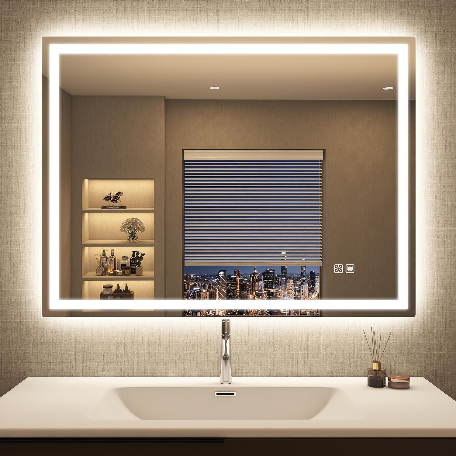 STARLEAD LED-Badspiegel 80×60 cm