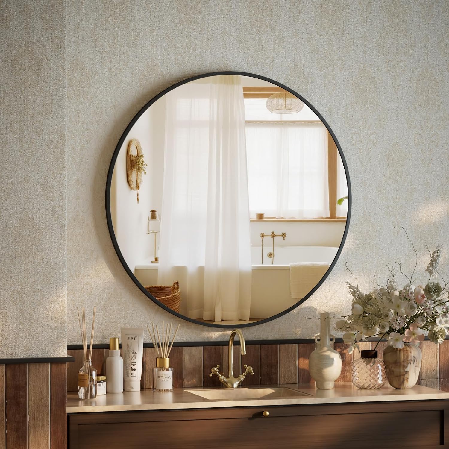 BEAUTYPEAK runder Wandspiegel 46 cm