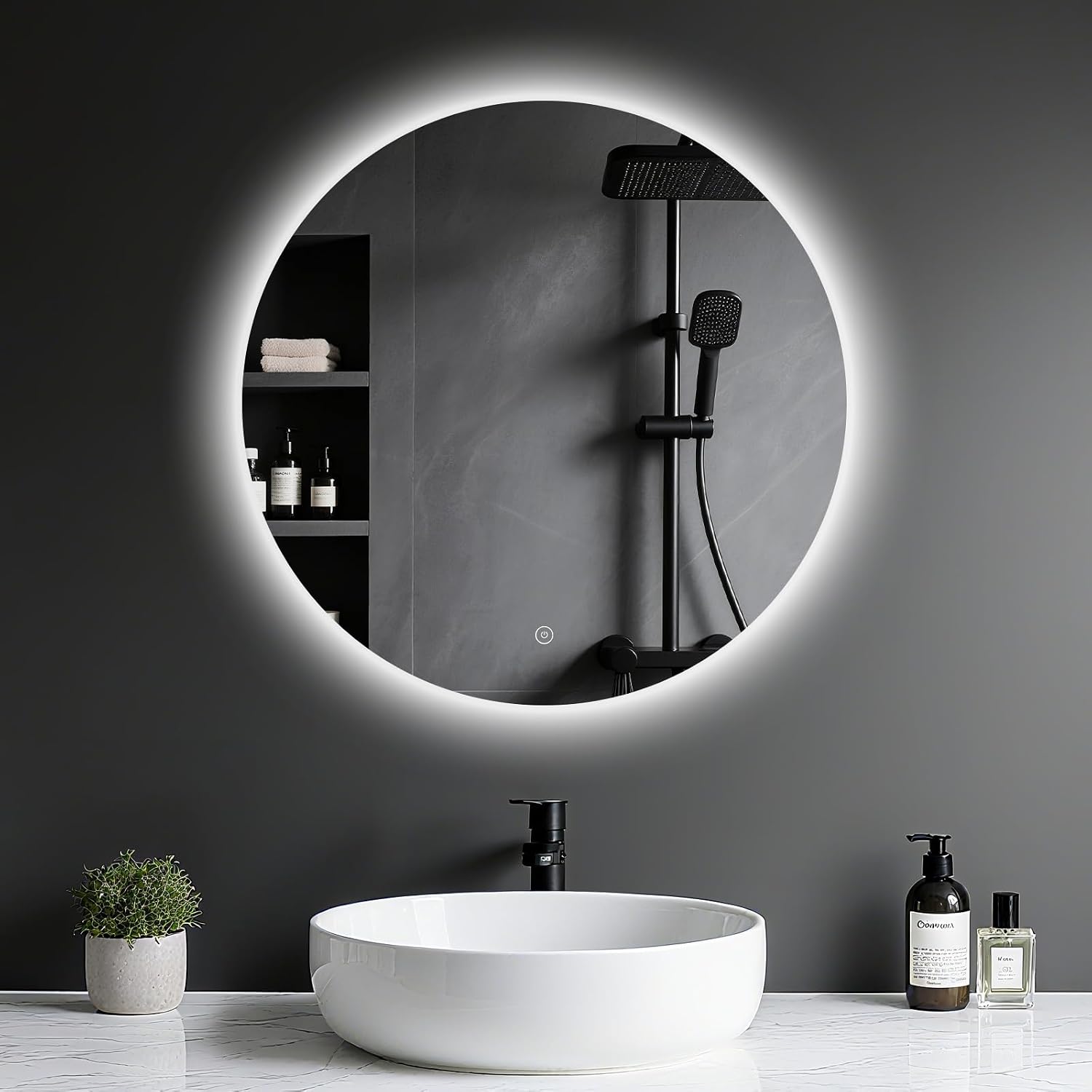Archaluxe LED-Rundspiegel 50 cm