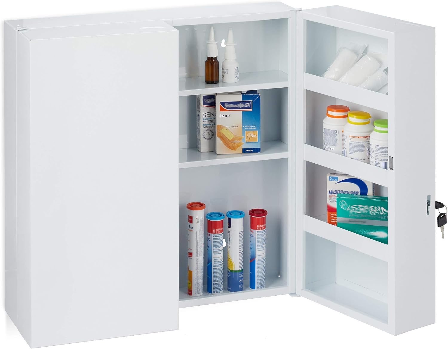 Relaxdays Medizinschrank XXL 2-türig
