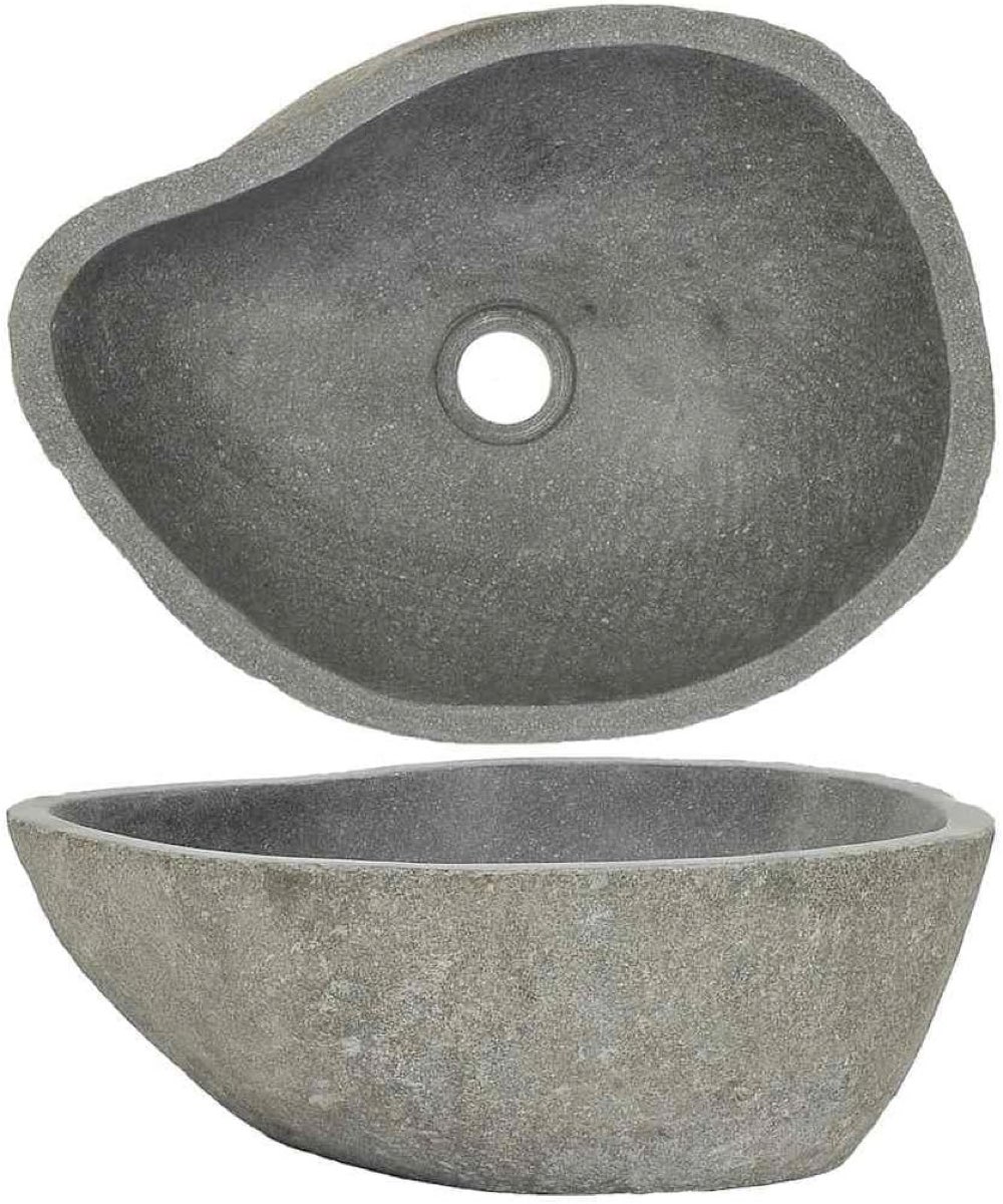 vidaXL Flussstein-Aufsatzbecken 37–46 cm