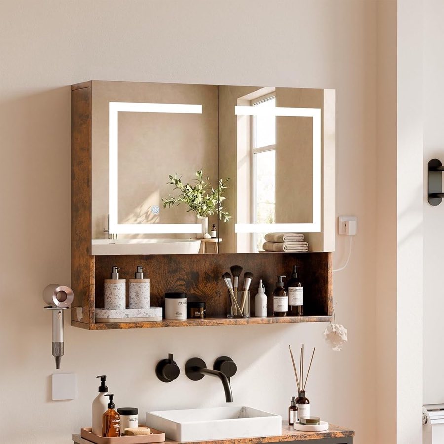 ELUCHANG Spiegelschrank 60×60