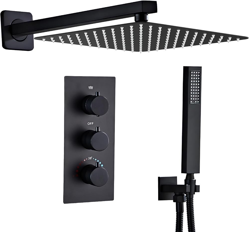 SaniteModar SaniteModar Unterputz-Set Thermostat Schwarz