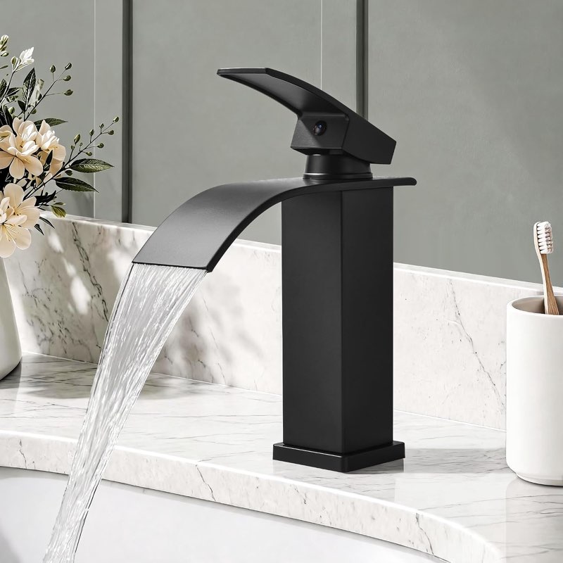 HOMELODY HOMELODY Wasserfall, schwarz, 117 mm