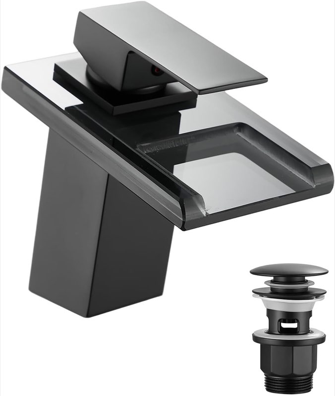 Zynuhmo Wasserfall Glas, Schwarz