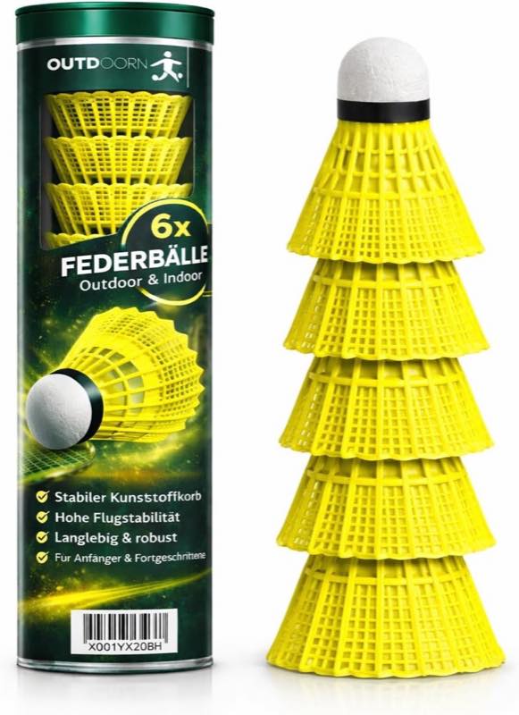 OUTDOORN Federbälle signalgelb