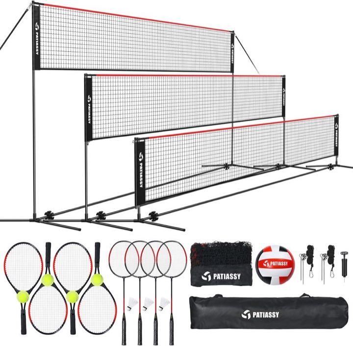 Patiassy 5,2-m-Set, Badminton Tennis Volleyball