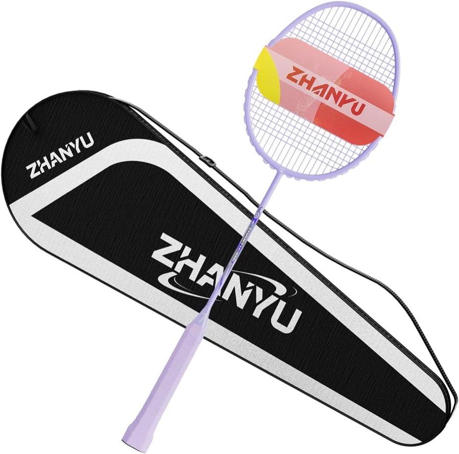 ZHANYU Badmintonschläger 5U Vollcarbon