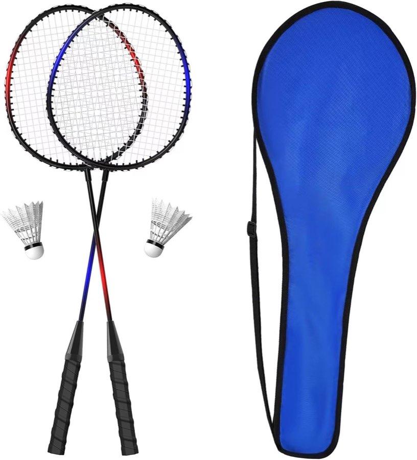 Keehoo Federball-Set, 2 Schläger, 2 Bälle, Tasche