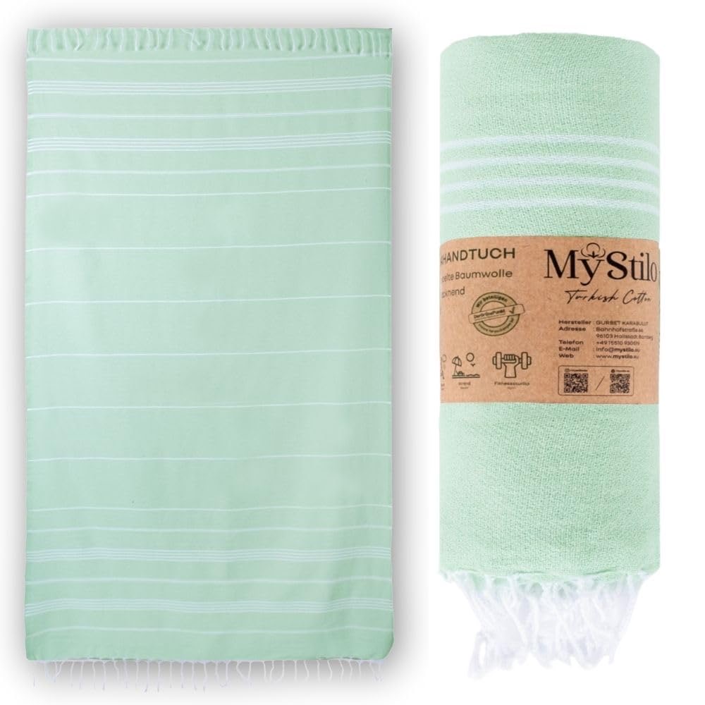 MyStilo Hamamtuch Mint, 100 × 200 cm