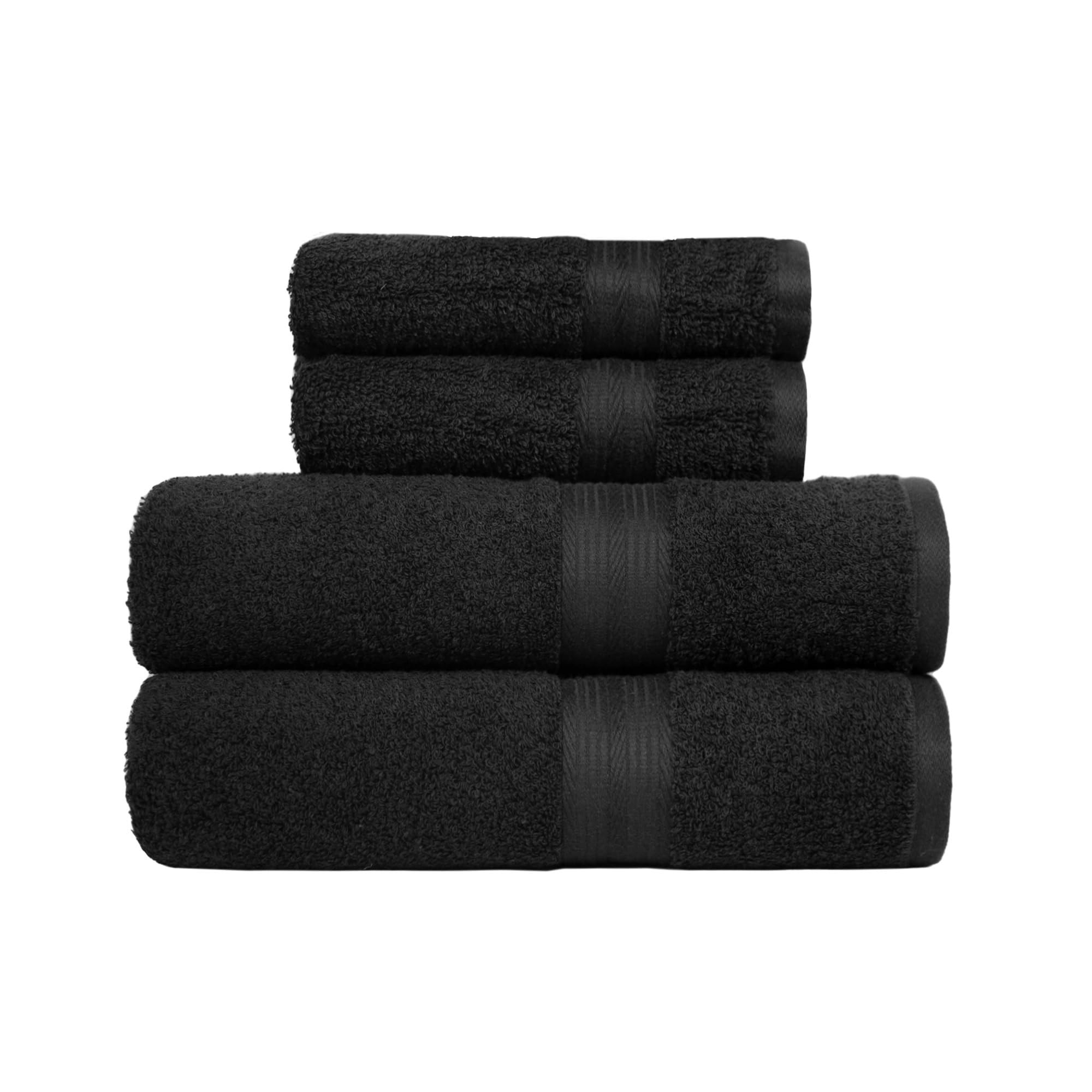 Amazon Basics 4er Set, 2 Bade- und 2 Handtücher
