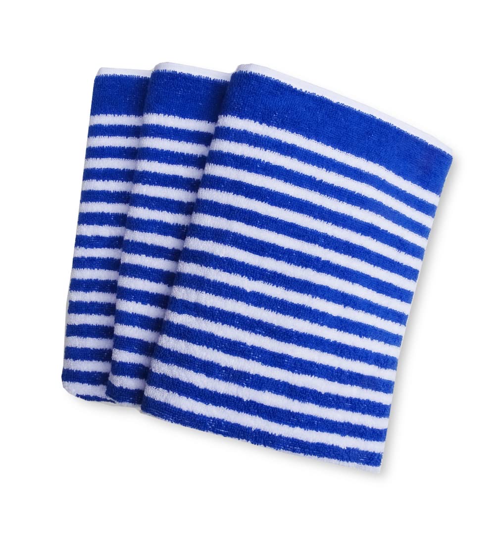 Ross Ross Frottee Küchenhandtuch 3er, Blau
