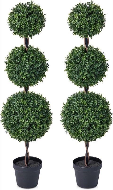 VeriNatural Buchsbaum-Topiary 120 cm 3-Kugel