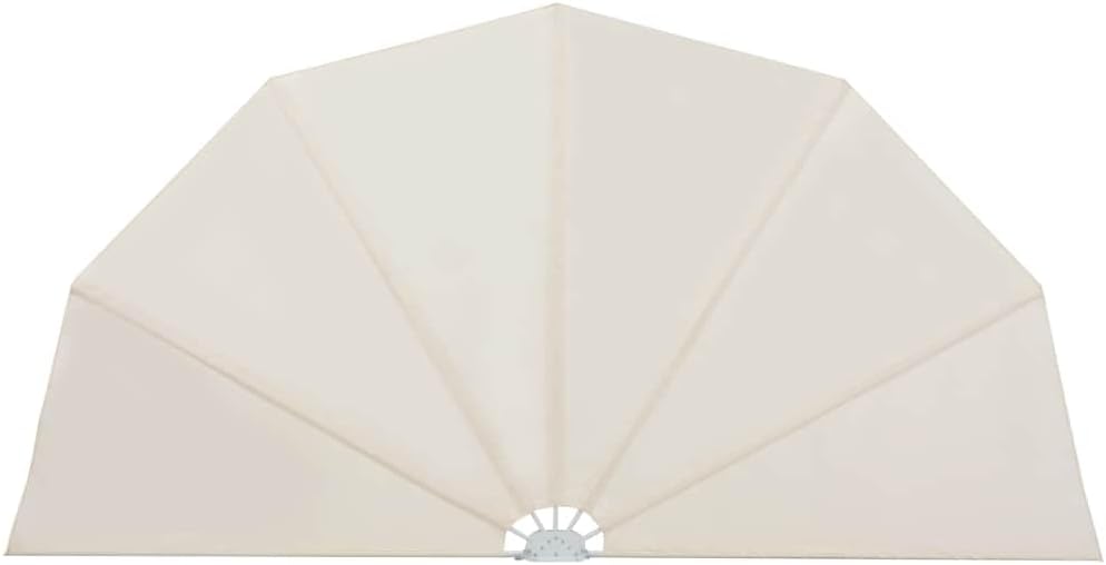 vidaXL Seitenfächer Radius 160 cm Creme