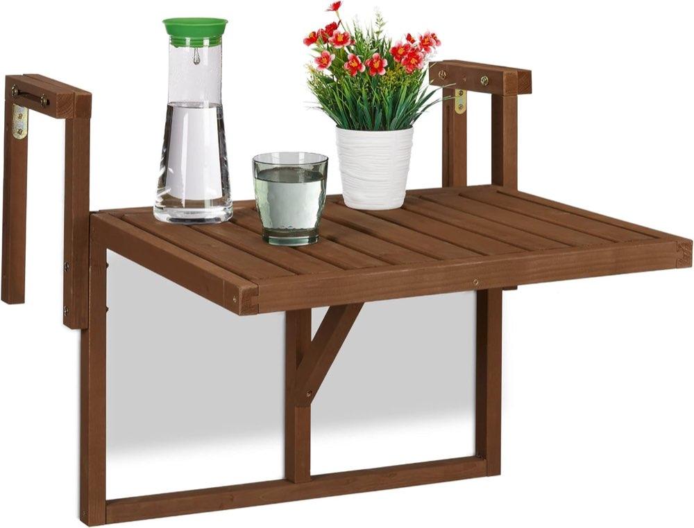Relaxdays Hängetisch Holz 60×45 cm