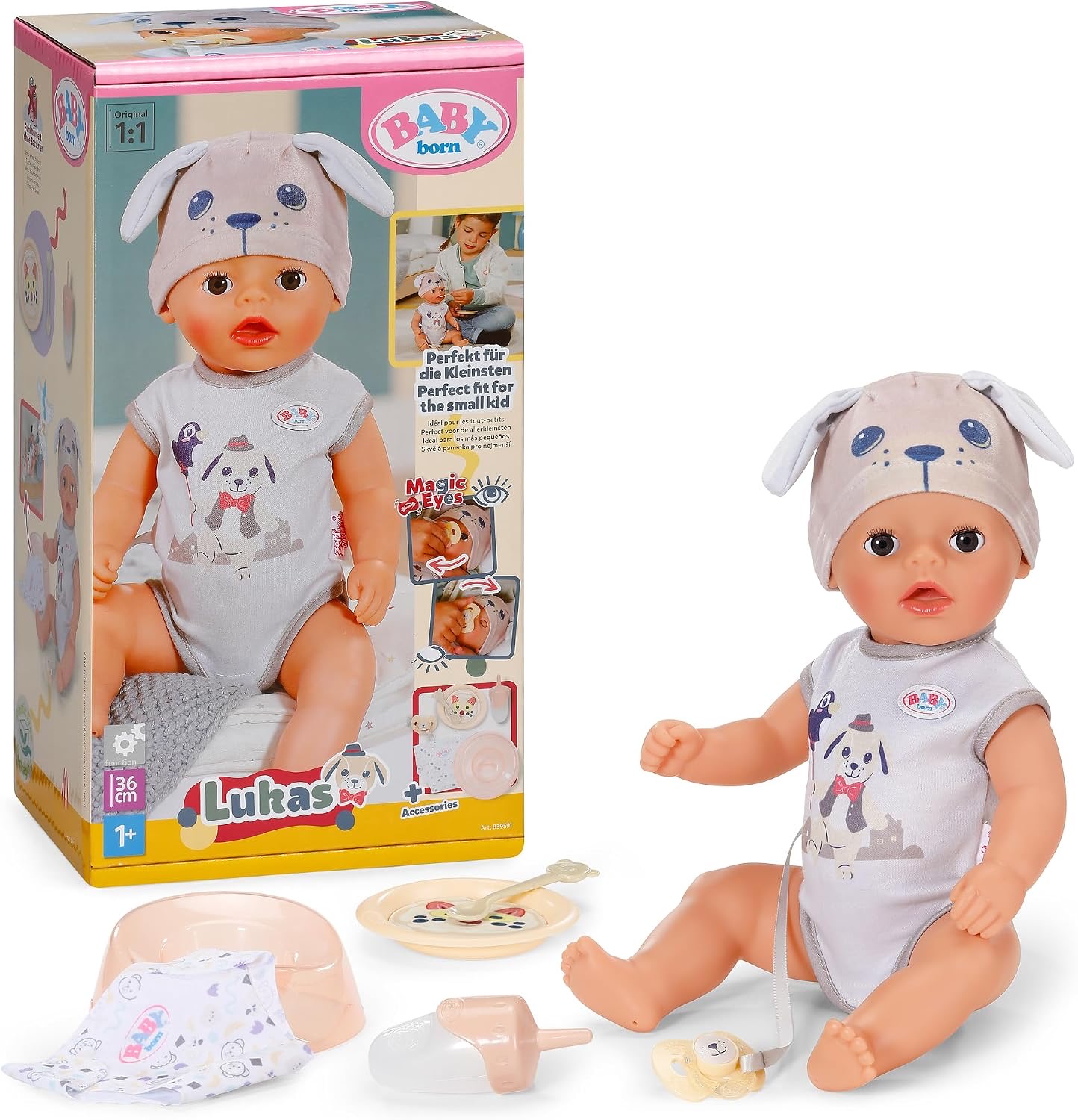 BABY born Lukas 36 cm, Hunde-Strampler