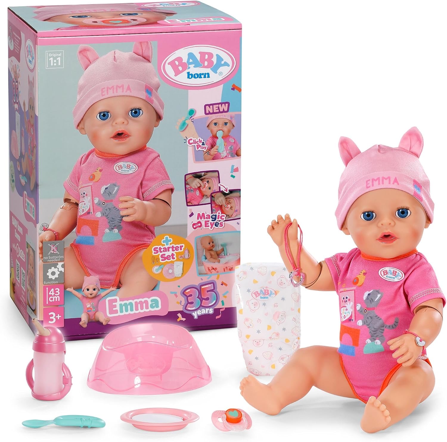 BABY born Emma Click & Play 43 cm