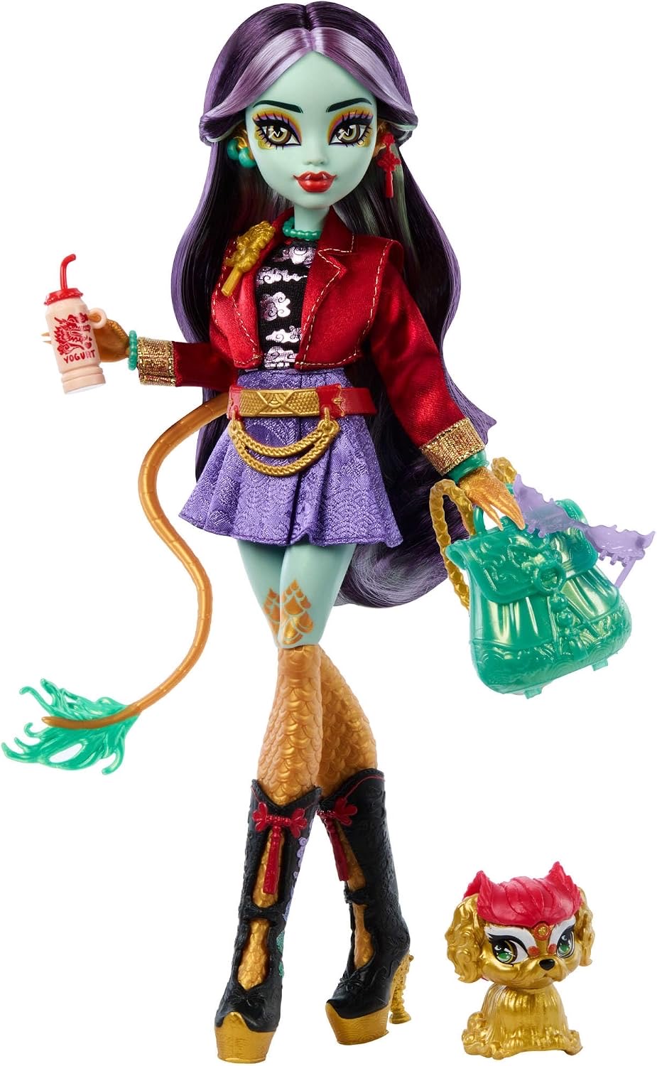 Monster High Jinafire Long Puppe mit Hund