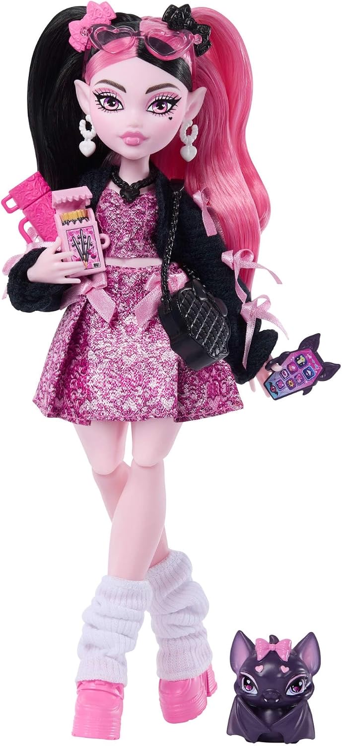 Monster High Draculaura Puppe mit Fledermaus-Haustier