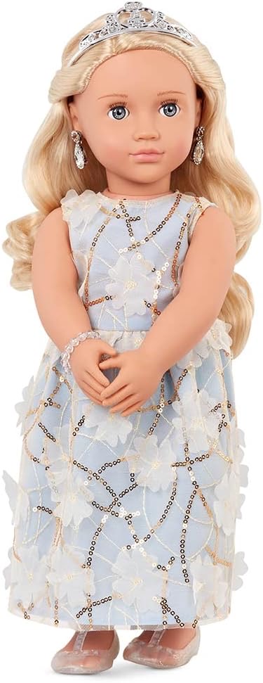 Our Generation Ellory, 46-cm-Puppe mit geblümtem Kleid und Schmuck
