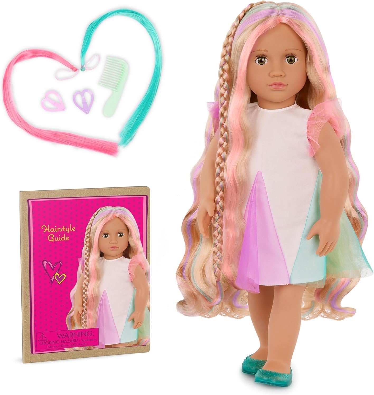 Our Generation Our Generation Tessie – 46 cm Puppe mit ultralangem Regenbogenhaar