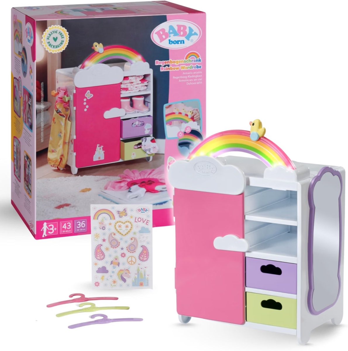 BABY born BABY born Regenbogen-Kleiderschrank